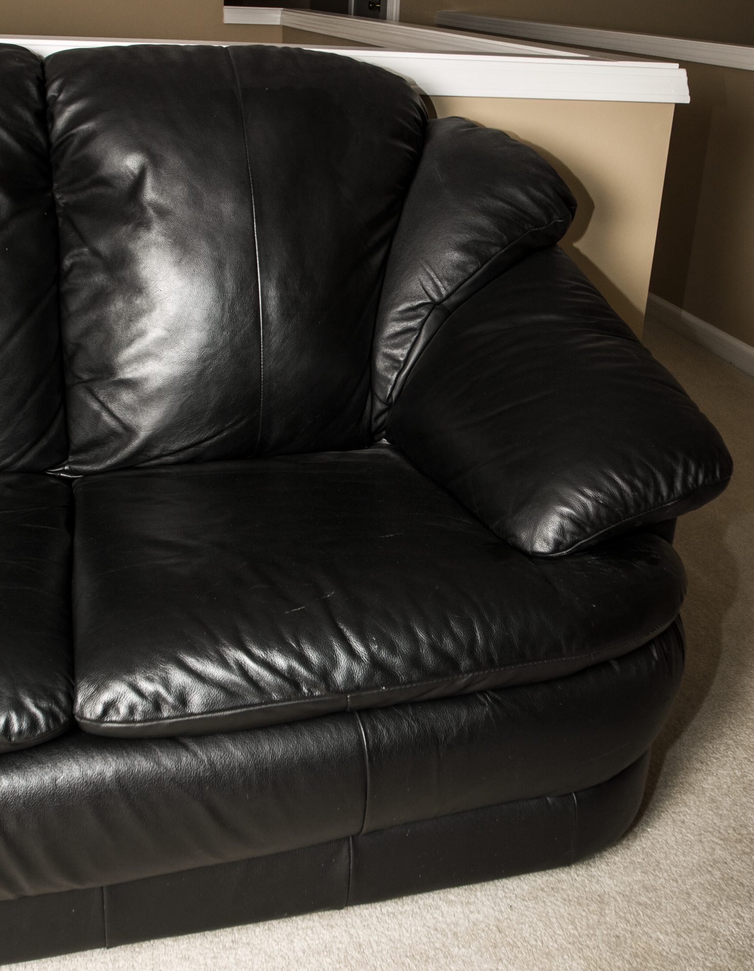 Black Leather Sleeper Sofa
