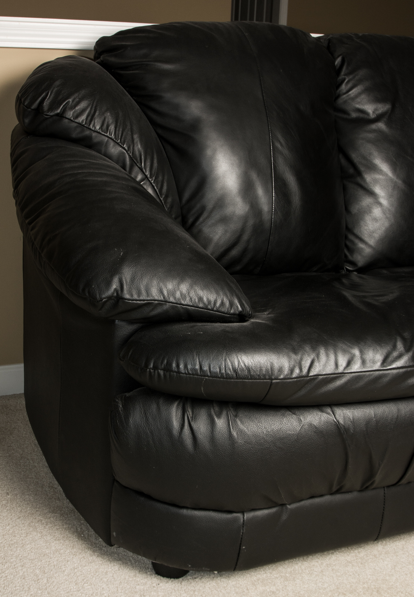 Black Leather Sleeper Sofa