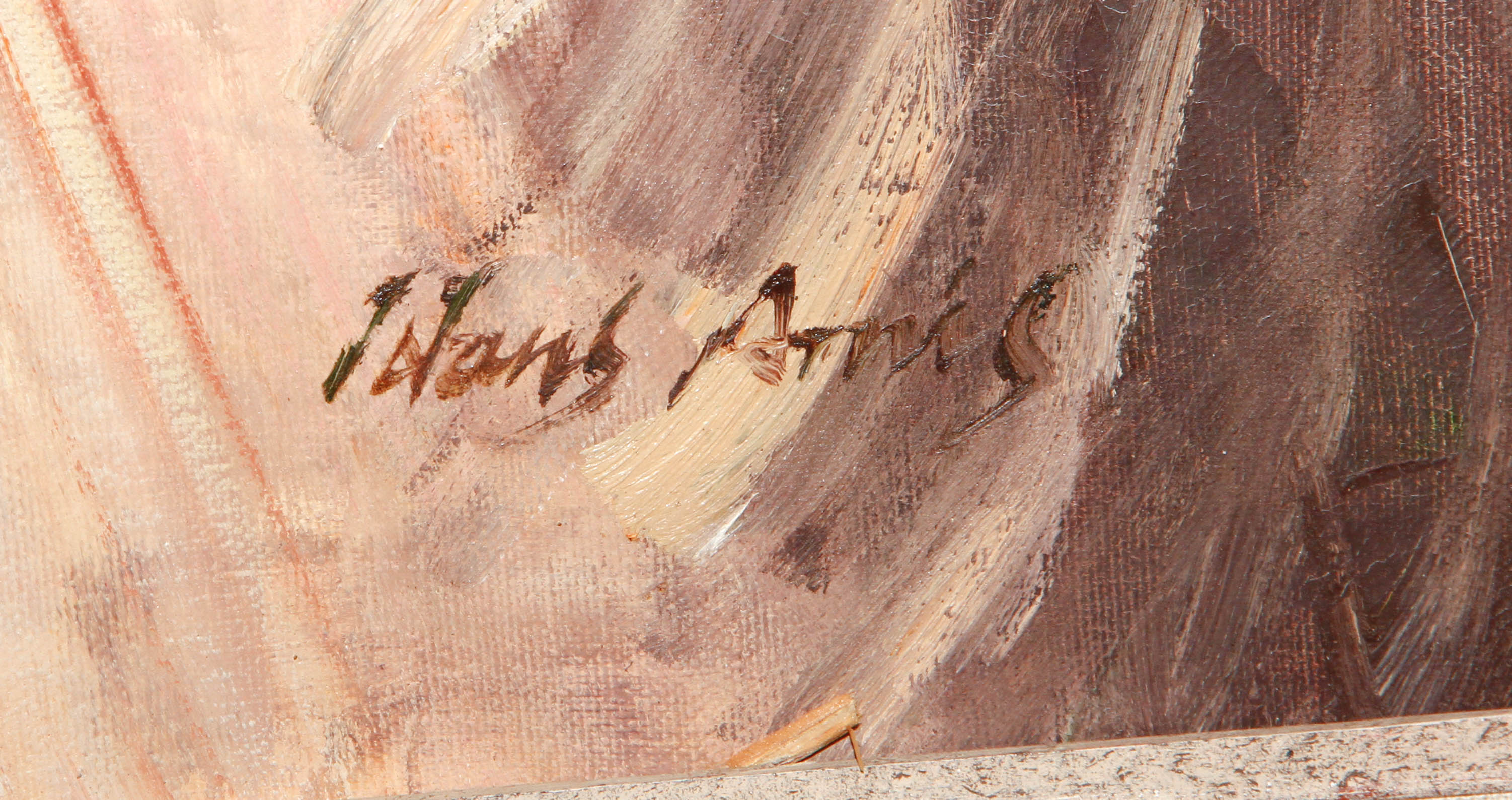 Hans Amis Oil Painting of Woman in Boat