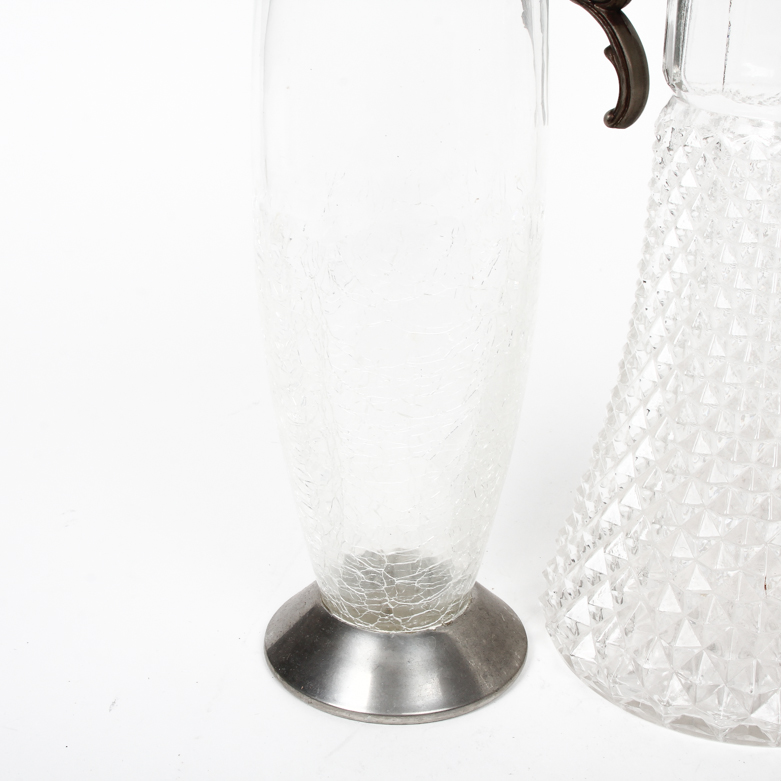 Cut Glass Pitcher and Vase