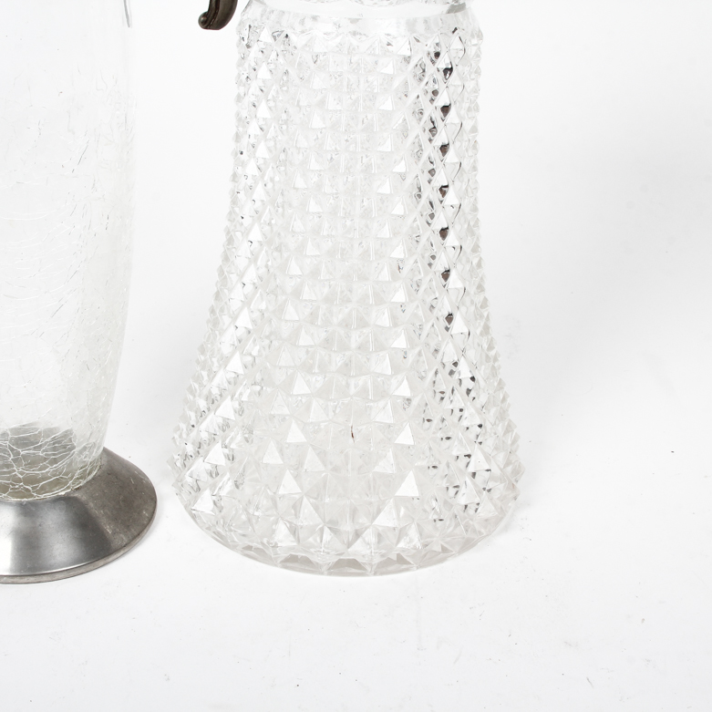 Cut Glass Pitcher and Vase