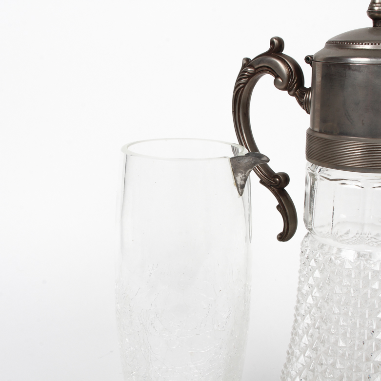 Cut Glass Pitcher and Vase