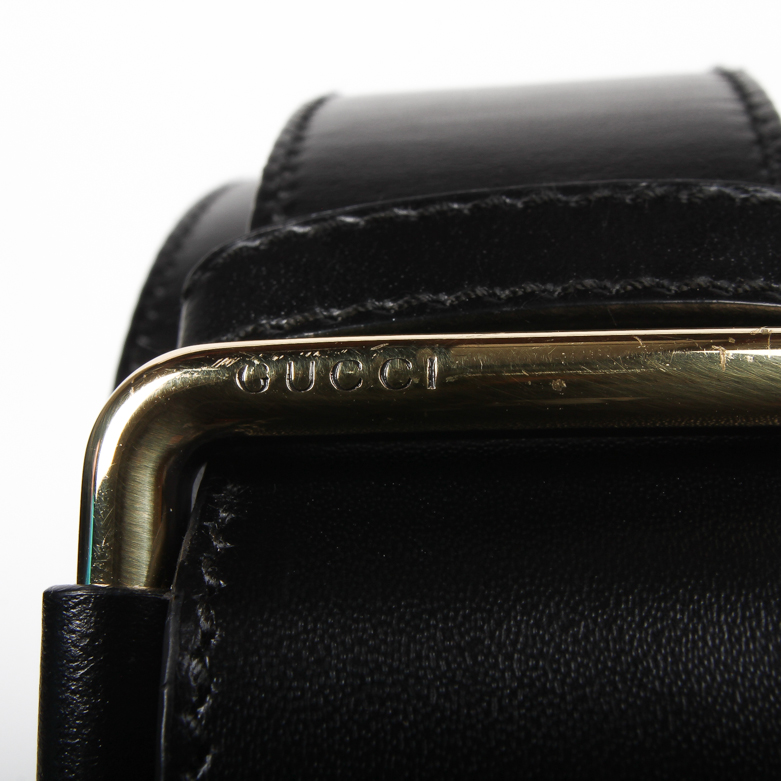 Gucci Black Leather Belt