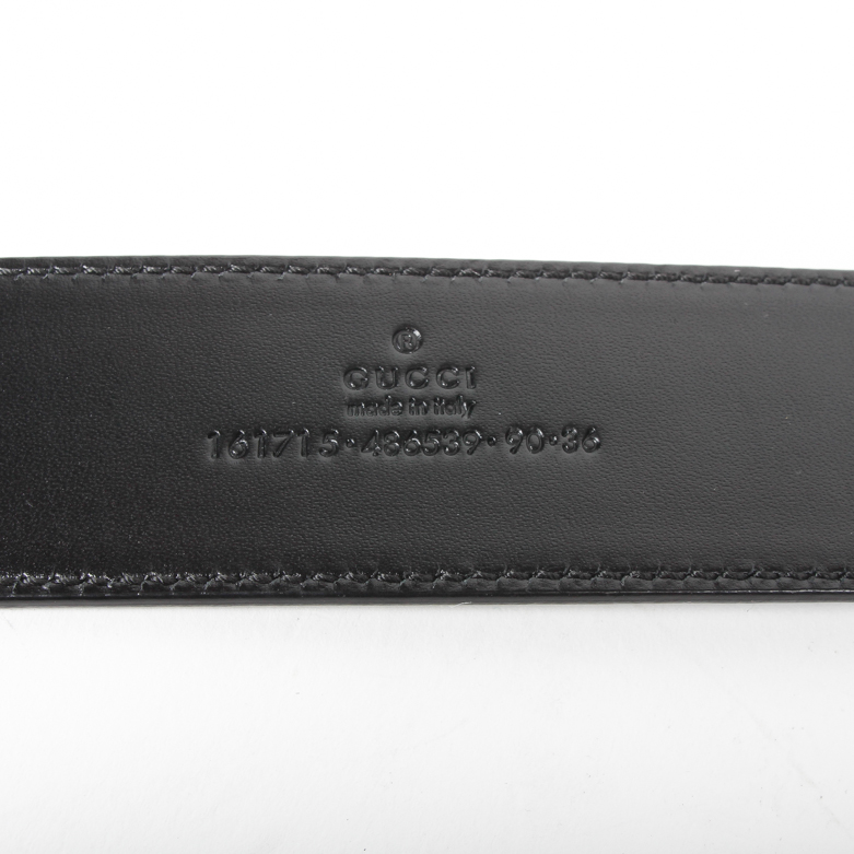 Gucci Black Leather Belt