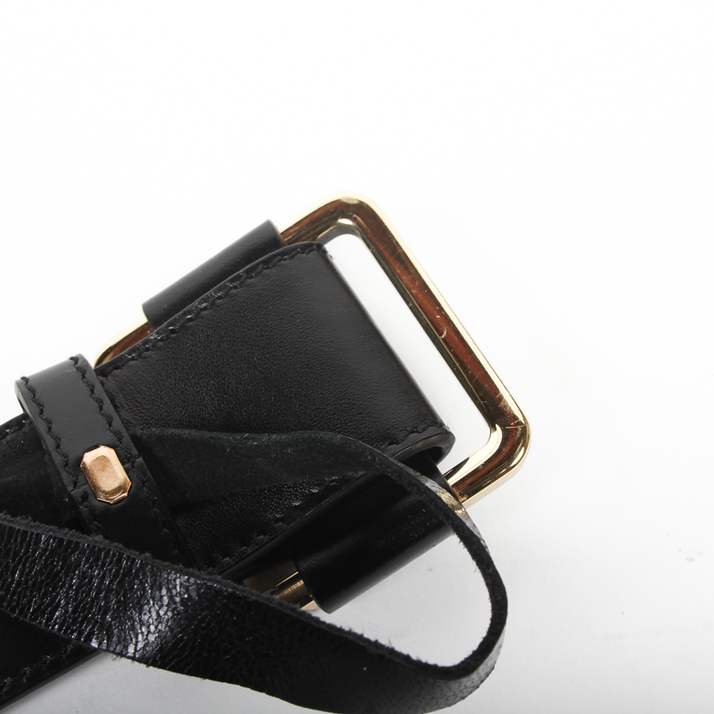 Gucci Black Leather Belt
