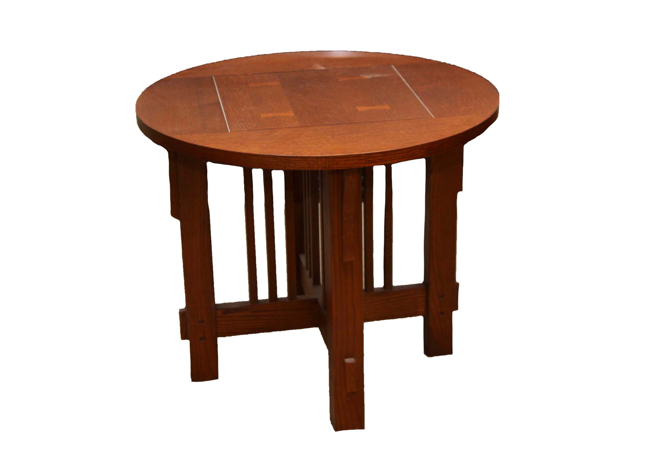Mission Style Round End Table