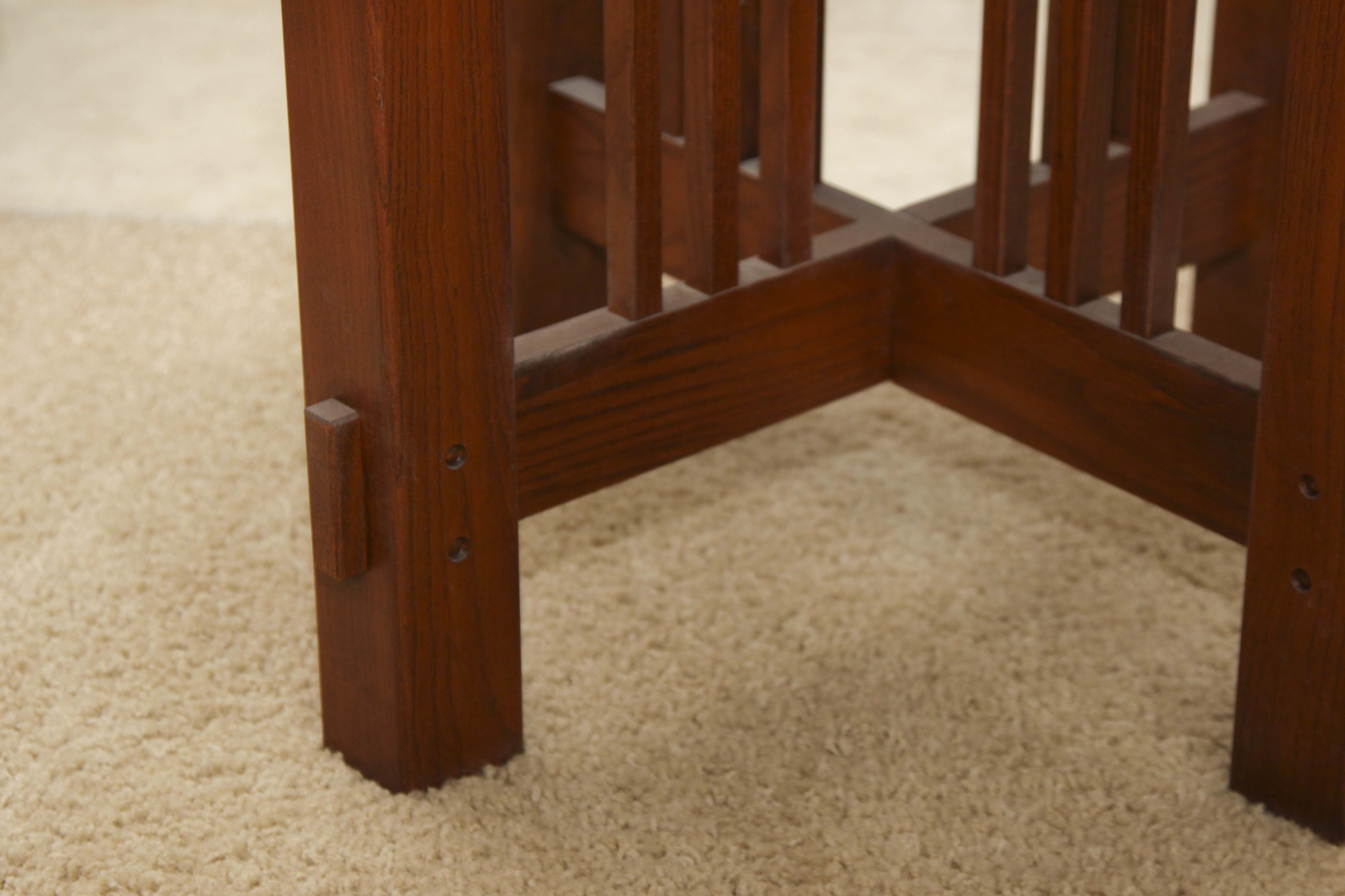 Mission Style Round End Table