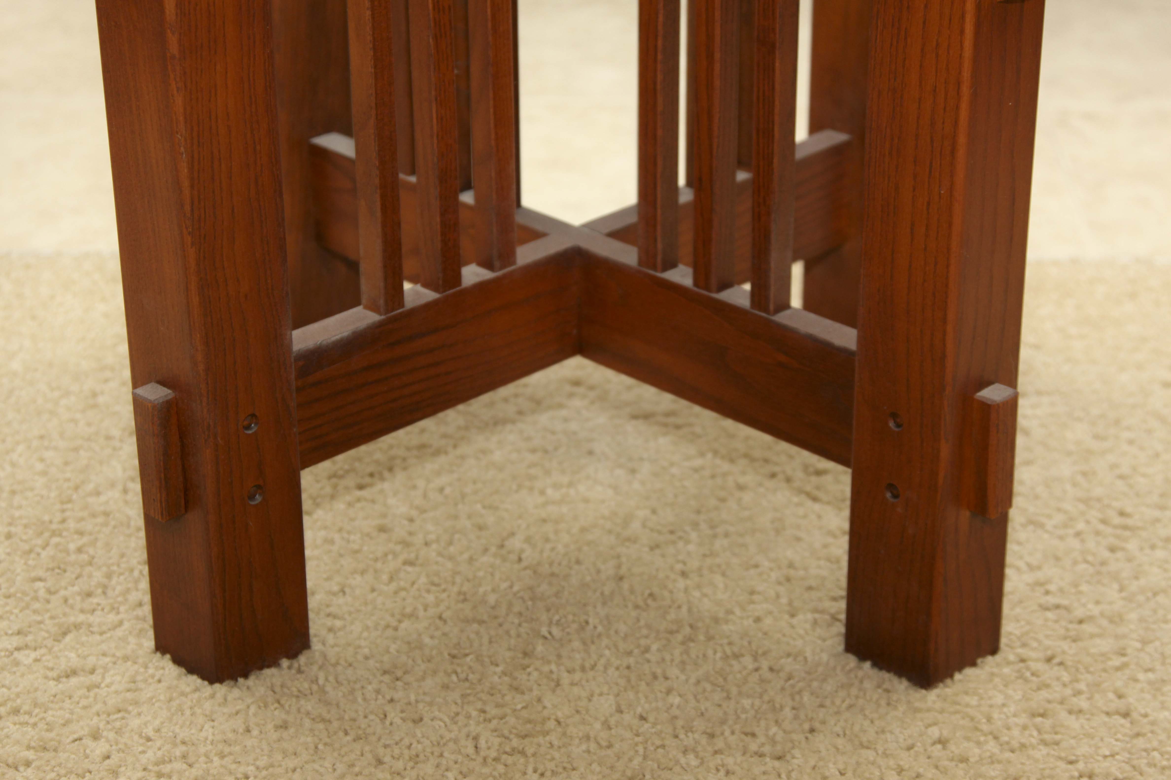 Mission Style Round End Table