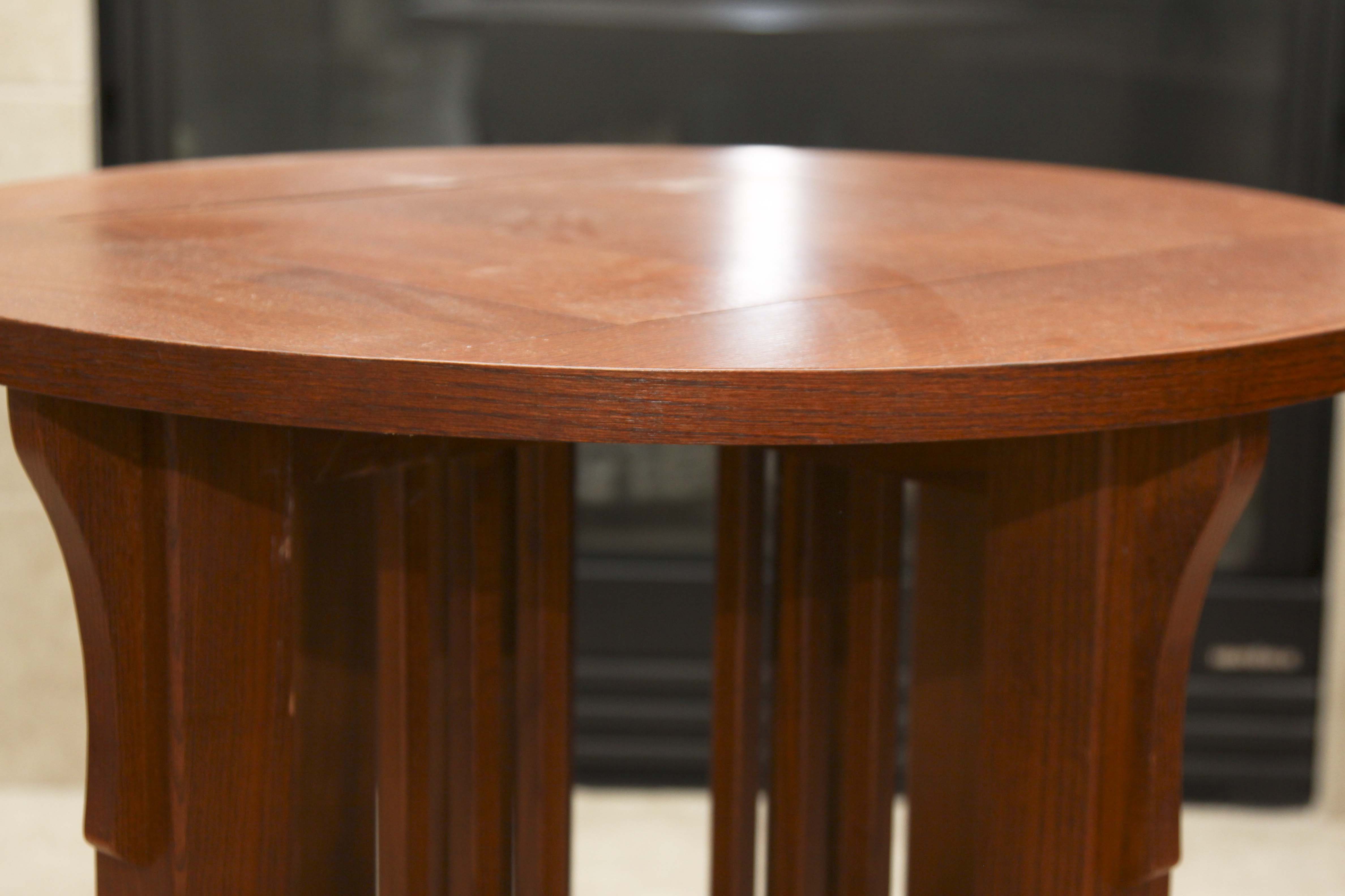 Mission Style Round End Table