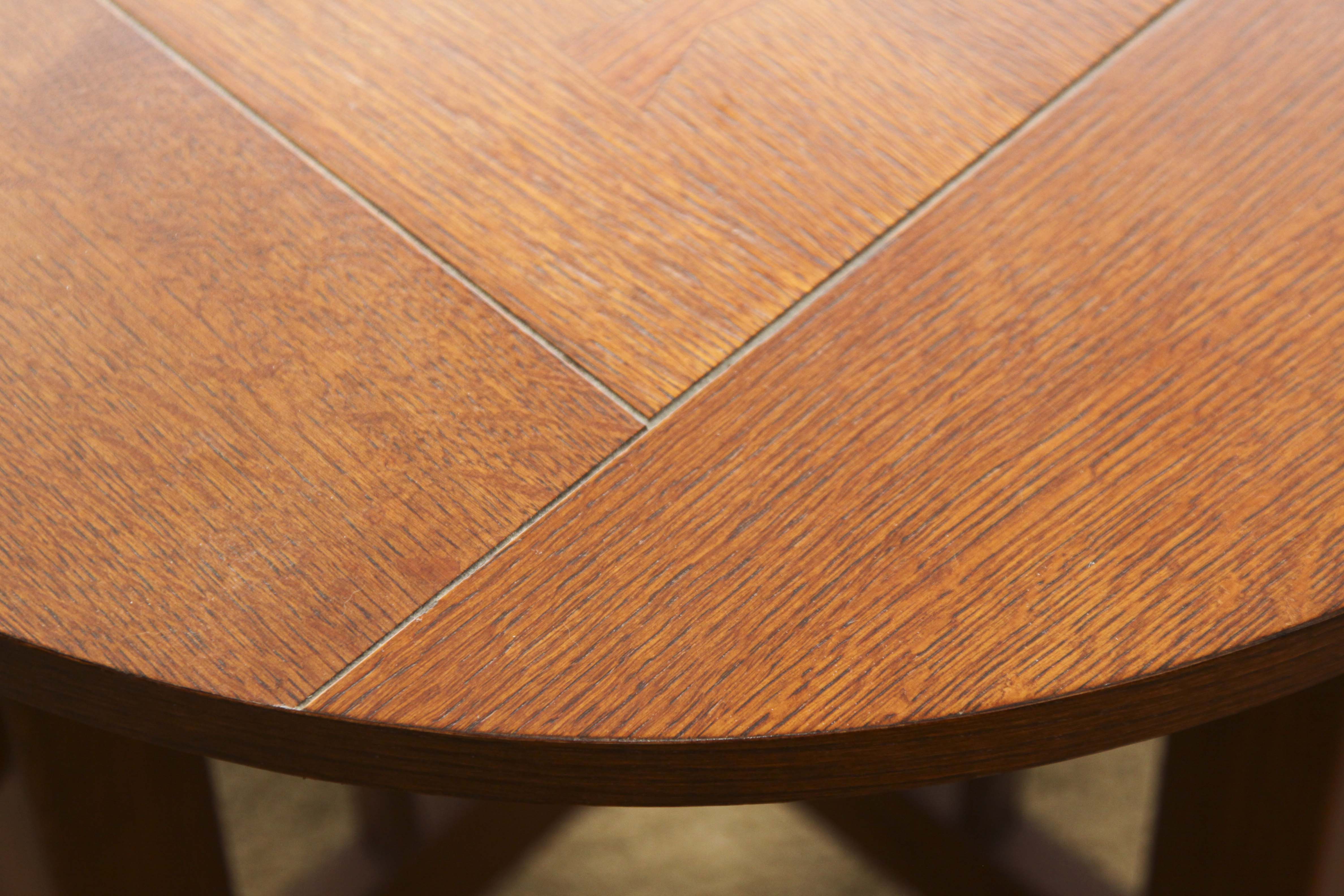 Mission Style Round End Table