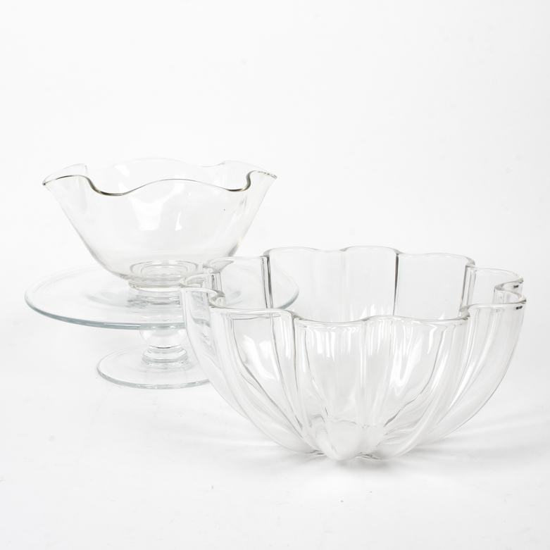 Collection of Glass Serving Pieces