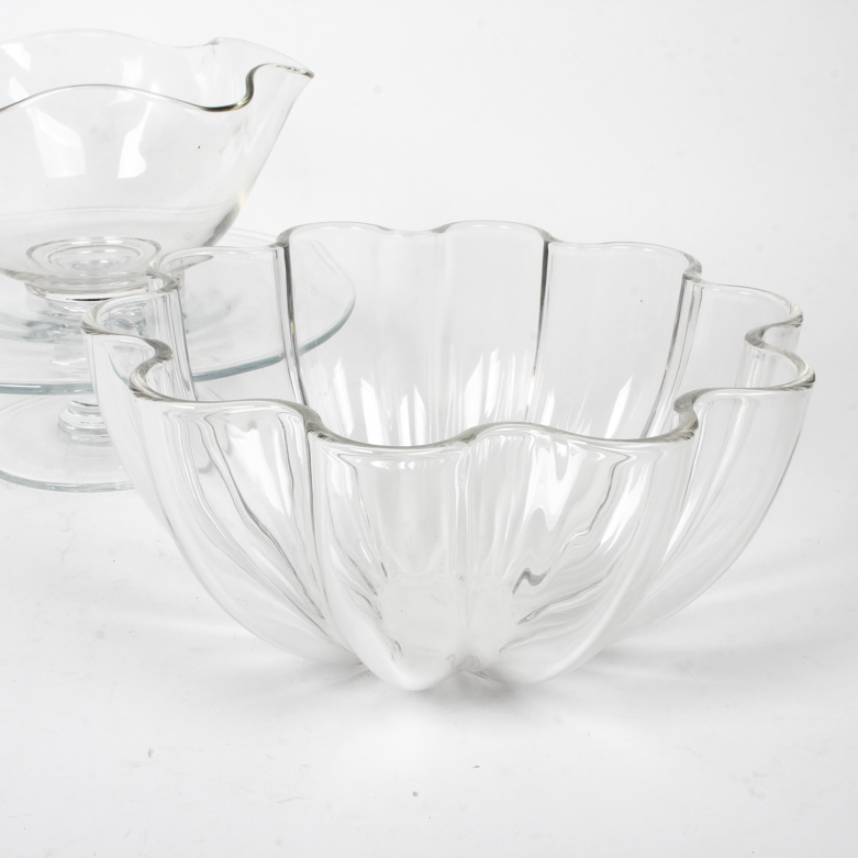 Collection of Glass Serving Pieces