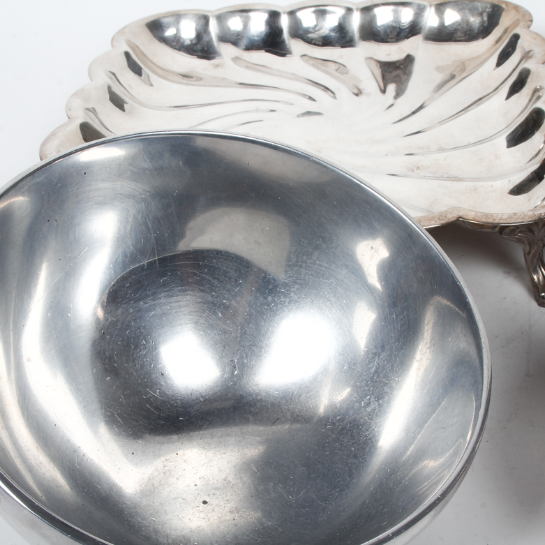Assortment of Serving Pieces Including Silver Plate and Nambé