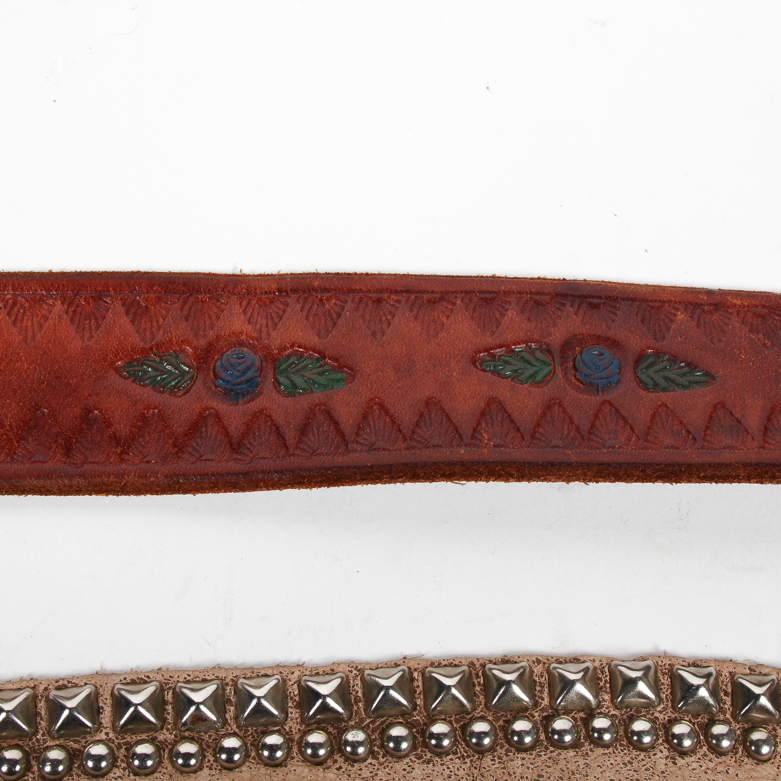Grouping of Leather Belts Including B-Low the Belt