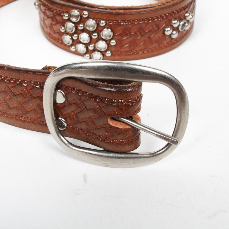 Grouping of Leather Belts Including B-Low the Belt