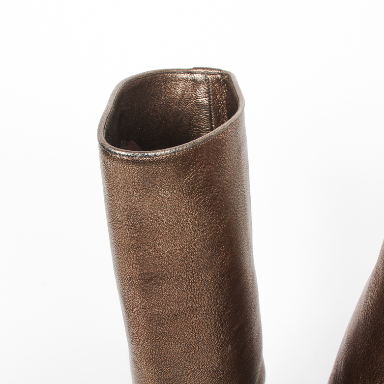 Prada Metallic Leather Boots