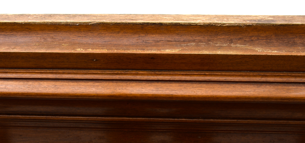 Mission-style High Back Wood Bench