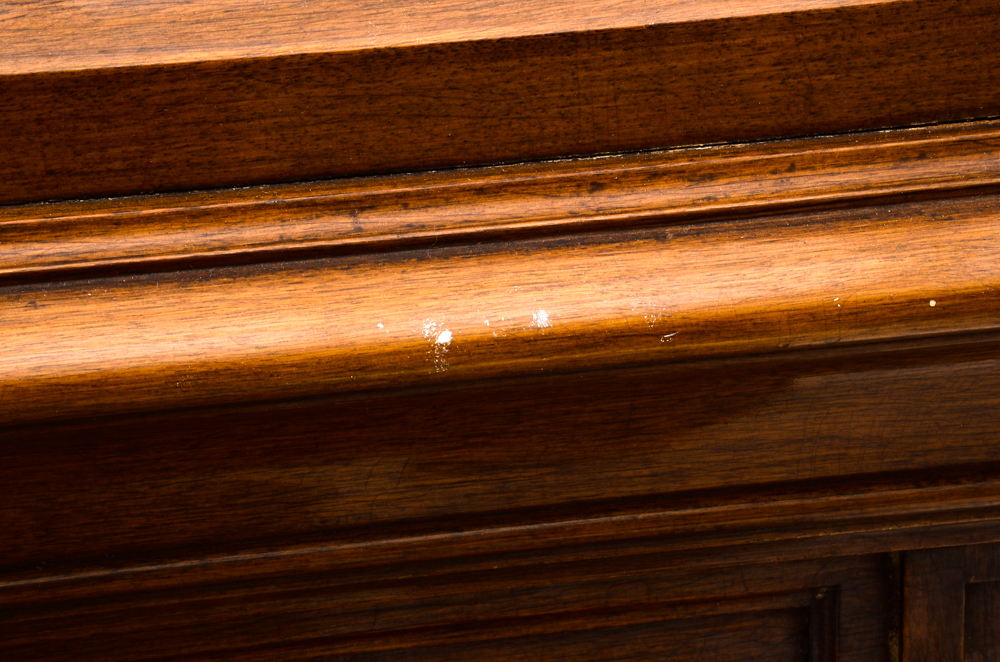 Mission-style High Back Wood Bench