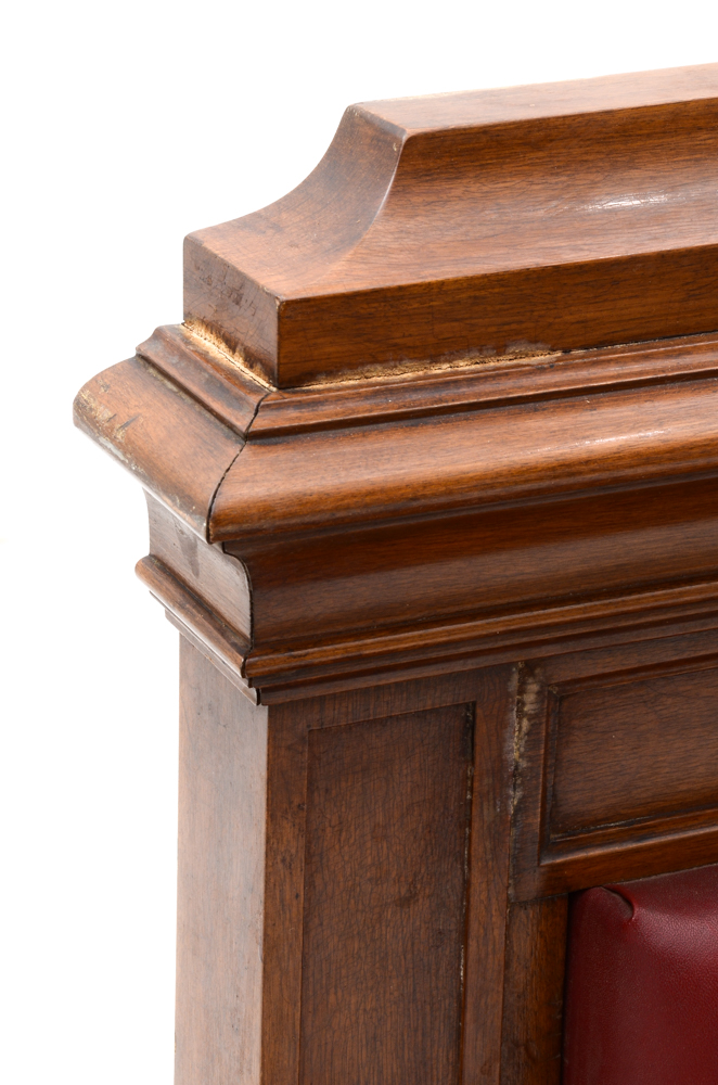 Mission-style High Back Wood Bench