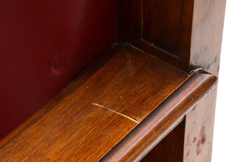 Mission-style High Back Wood Bench