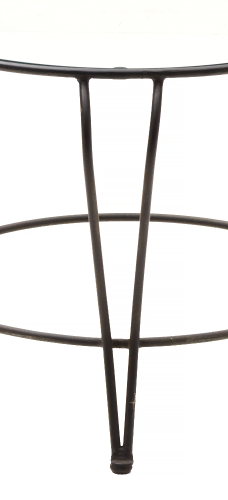 Circular Glass Top Accent Table