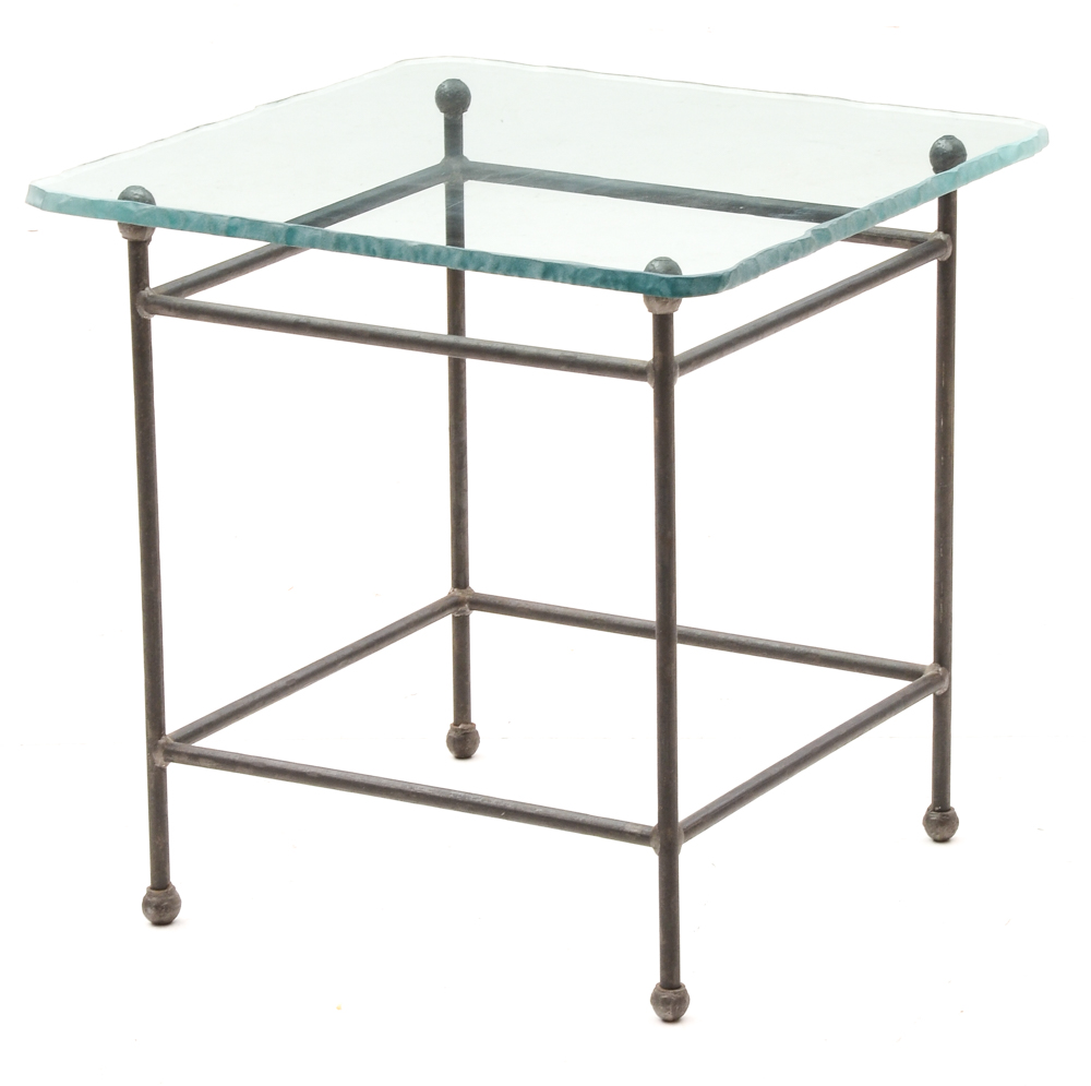 Glass Top Side Table