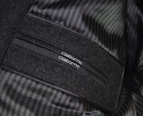 New Men's Claiborne Charcoal Coat