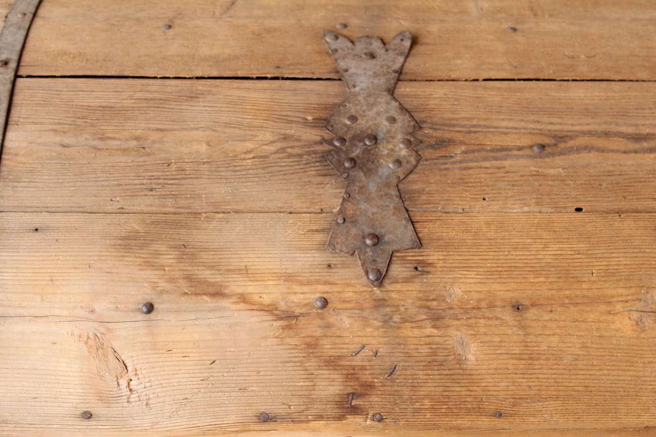 Antique Pine Dome Chest