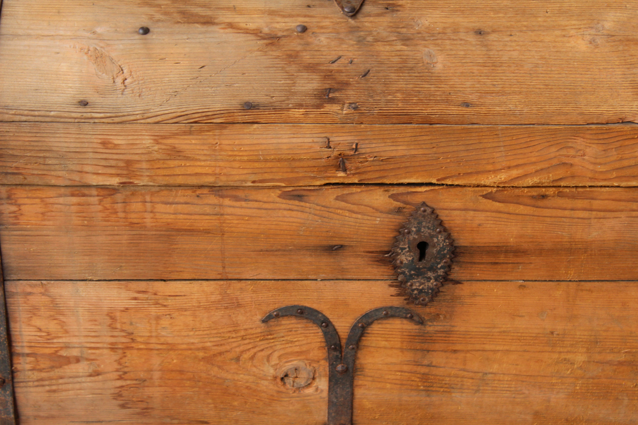 Antique Pine Dome Chest