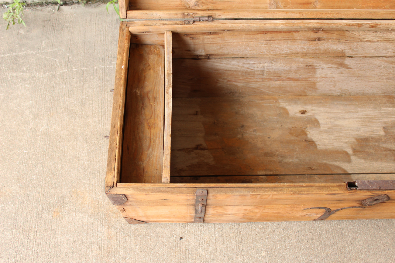 Antique Pine Dome Chest