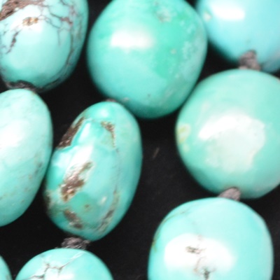 Turquoise Bead Necklace With a Sterling Silver Clasp