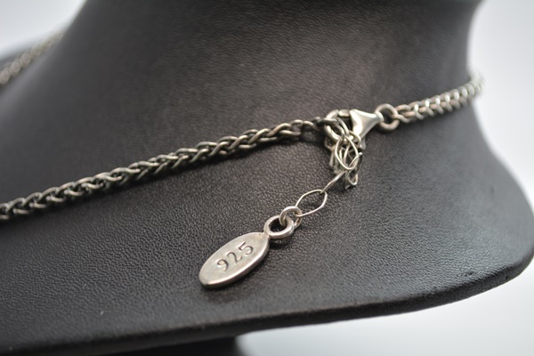 Sterling Silver Iron Jasper Pendant Necklace and Hammered Dangle Clip-On Earrings