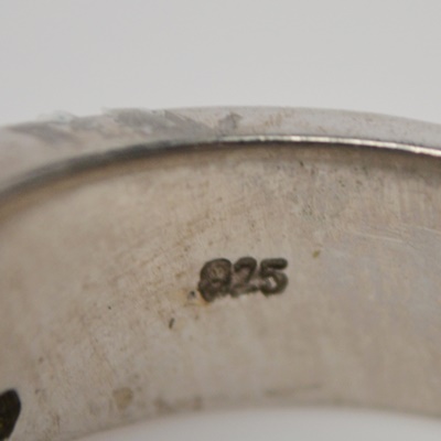 Sterling Silver Synthetic Opal Ring and Base Metal Turquoise and Coral Tie Tack