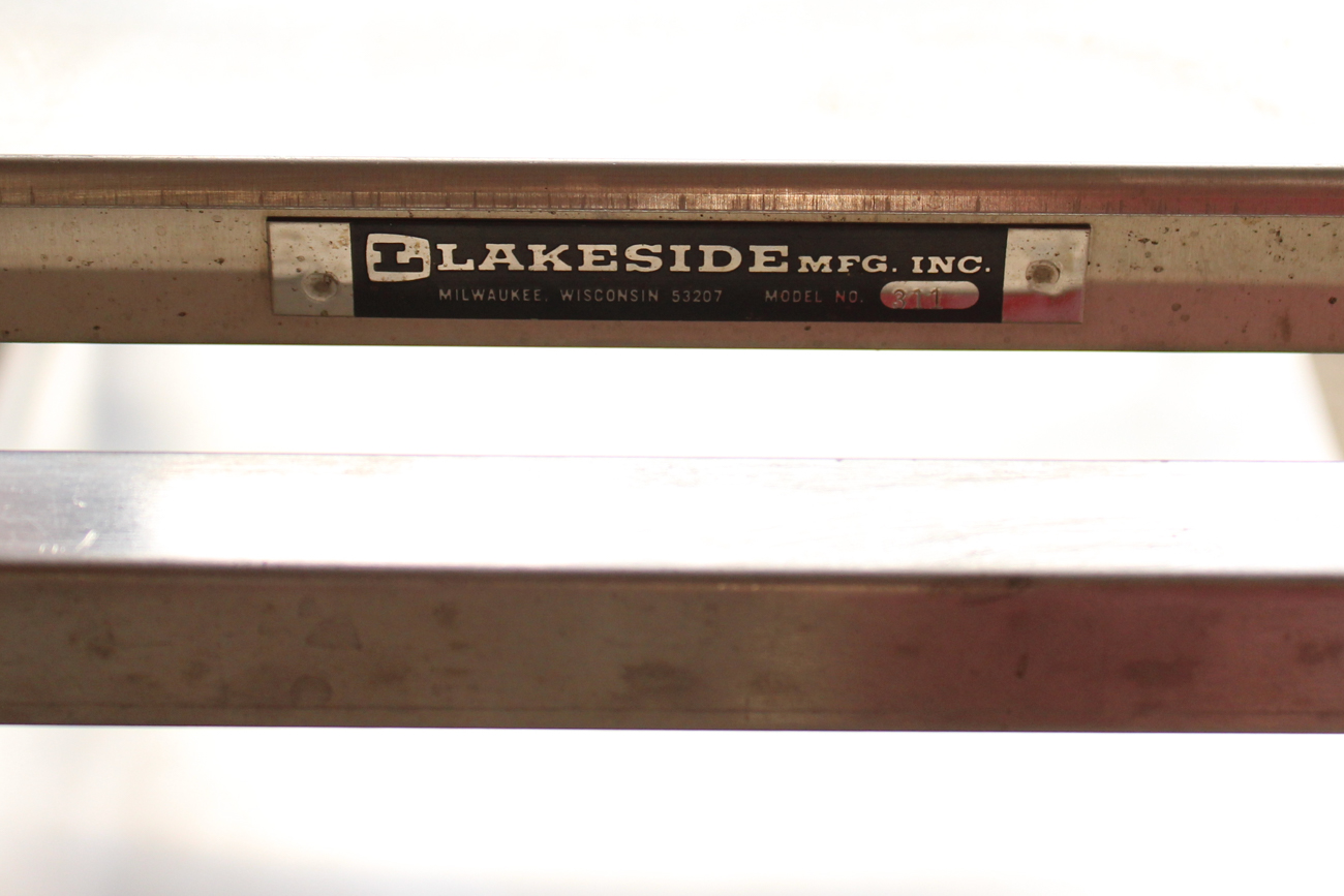 Three Tier Industrial Aluminum Cart on Wheels