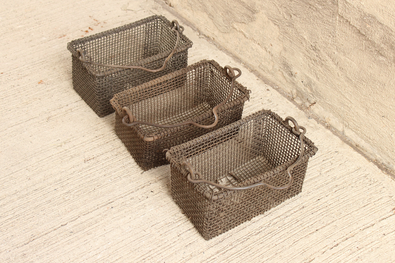 Vintage Wire Mesh Baskets