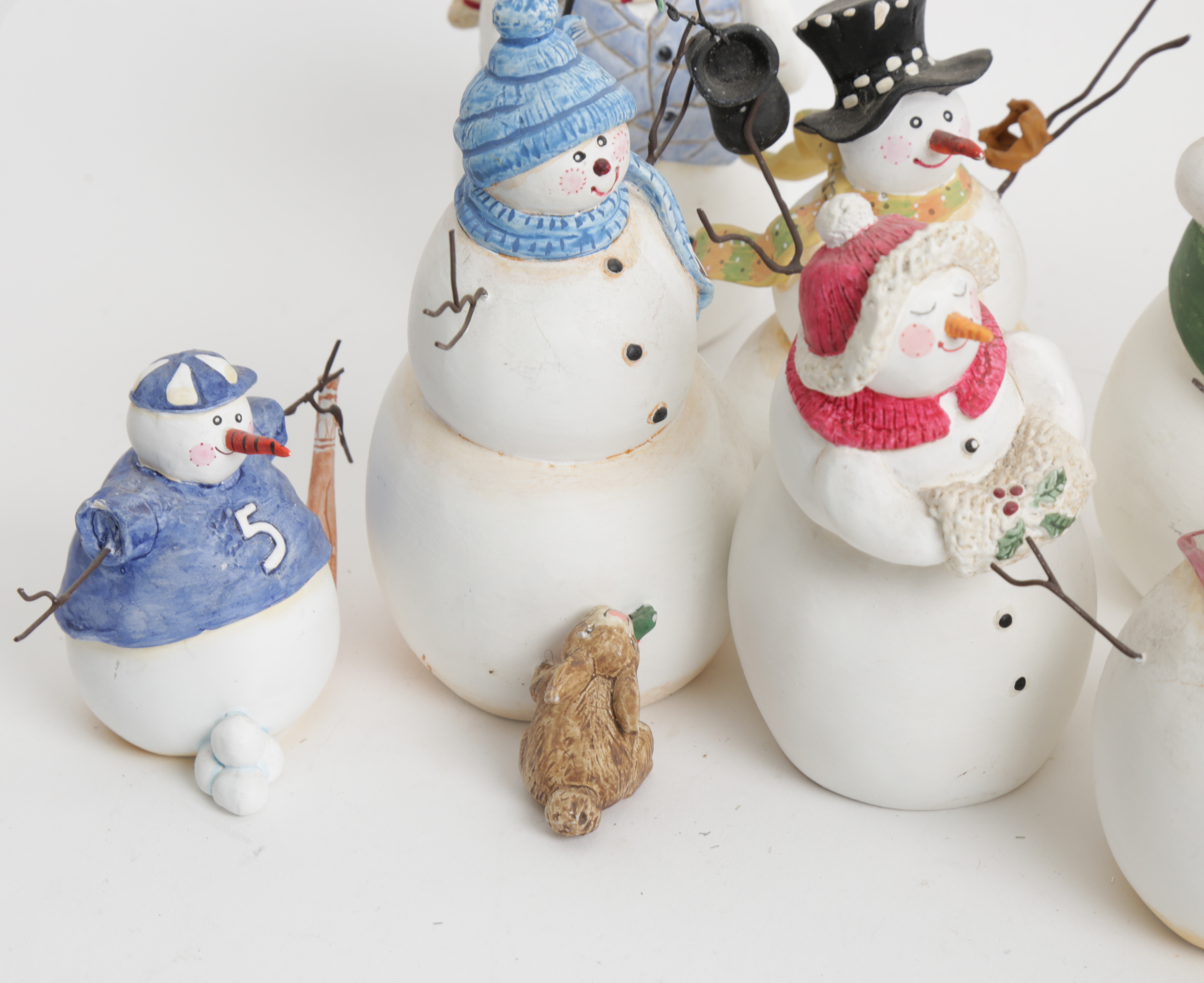Collection of Sandi Gore Evans "Frosty Follies" Figurines