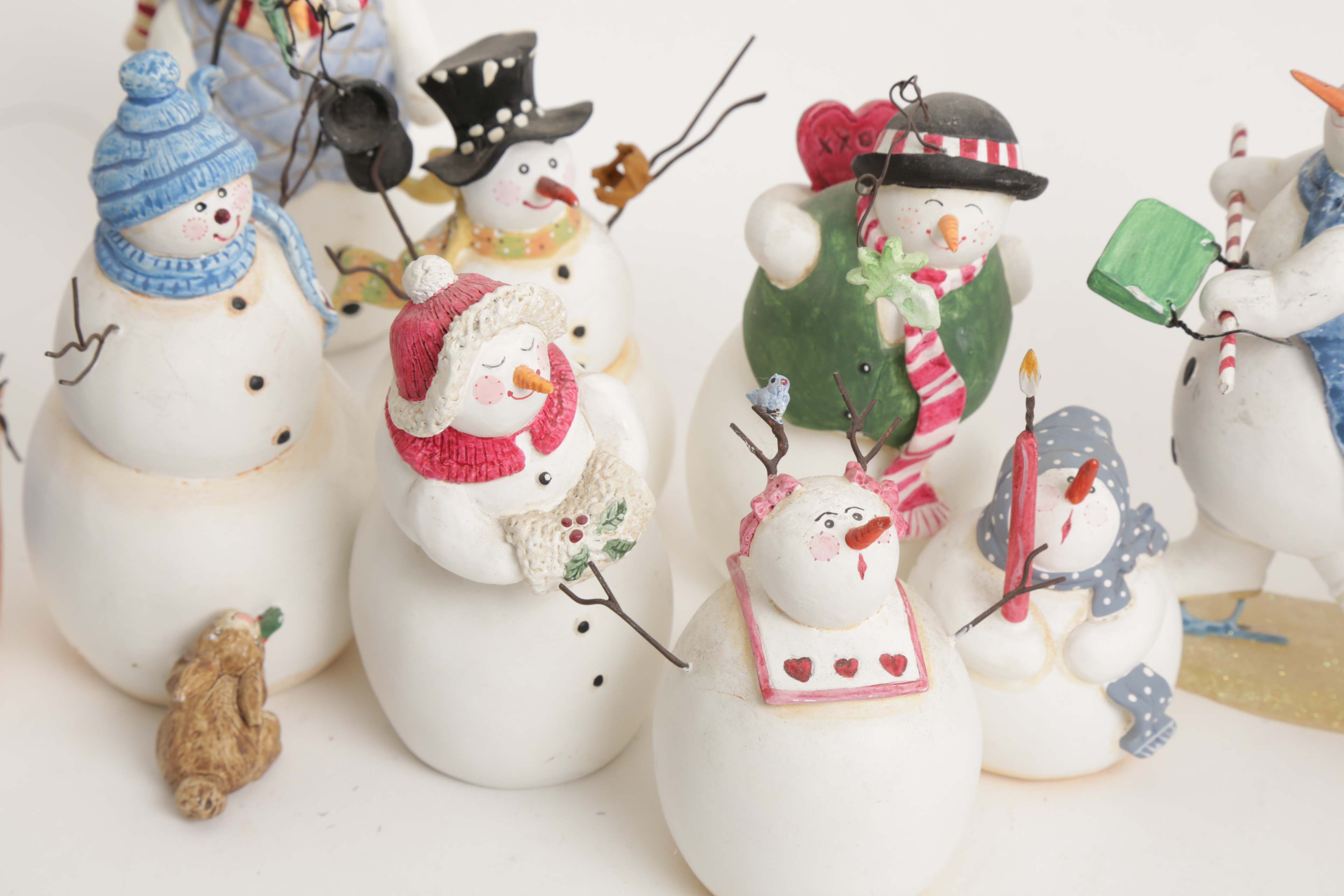 Collection of Sandi Gore Evans "Frosty Follies" Figurines