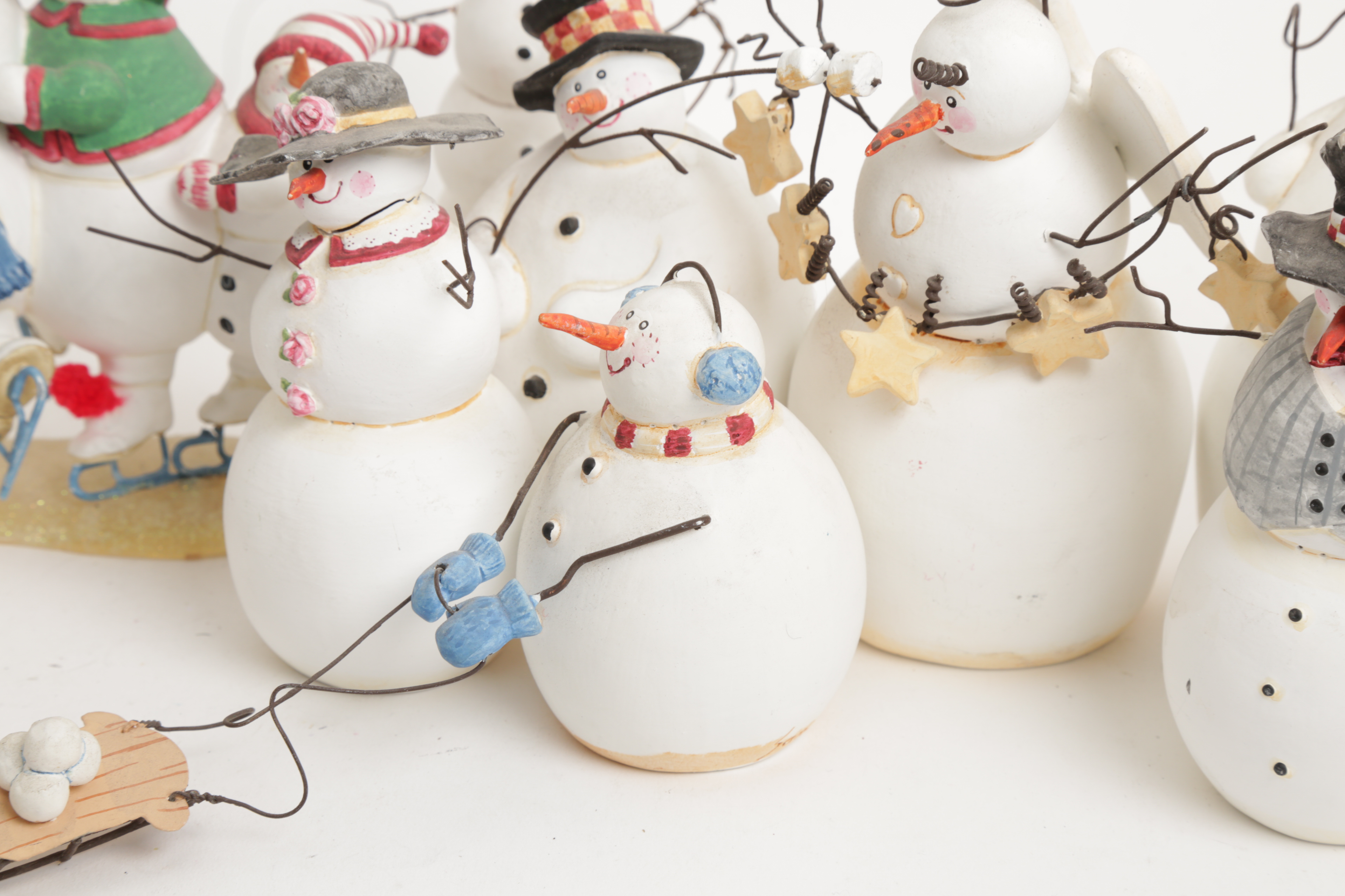 Collection of Sandi Gore Evans "Frosty Follies" Figurines