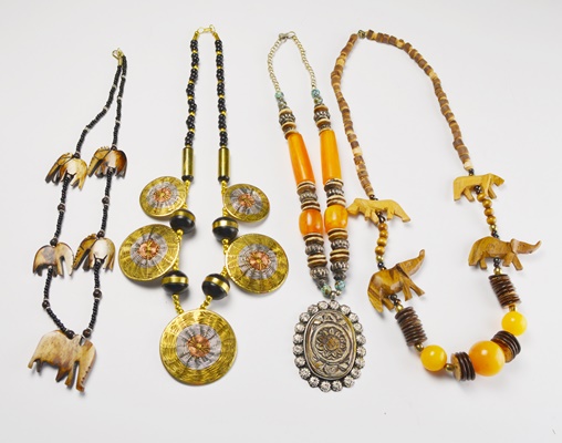 Collection of Four Ethnic-Inspired Necklaces