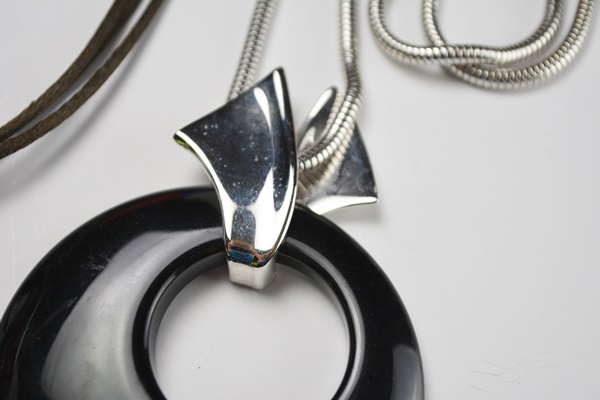 Murano Glass Pendant Necklace With Costume Pendant Necklace and Bracelet