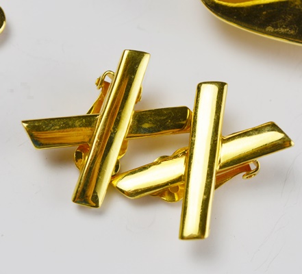 Costume Gold and Black Toned Jewelry With Bookmark