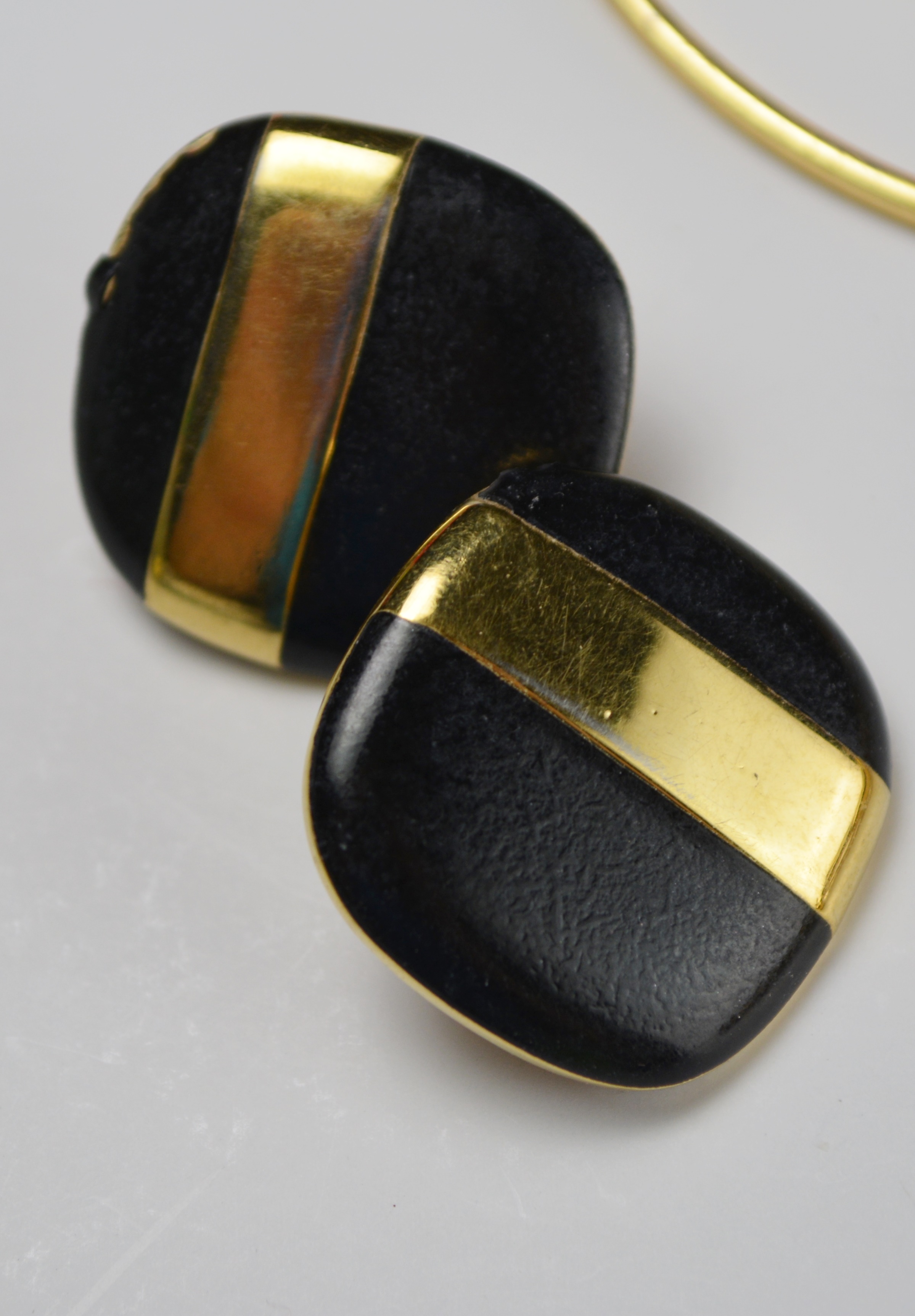 Costume Gold and Black Toned Jewelry With Bookmark