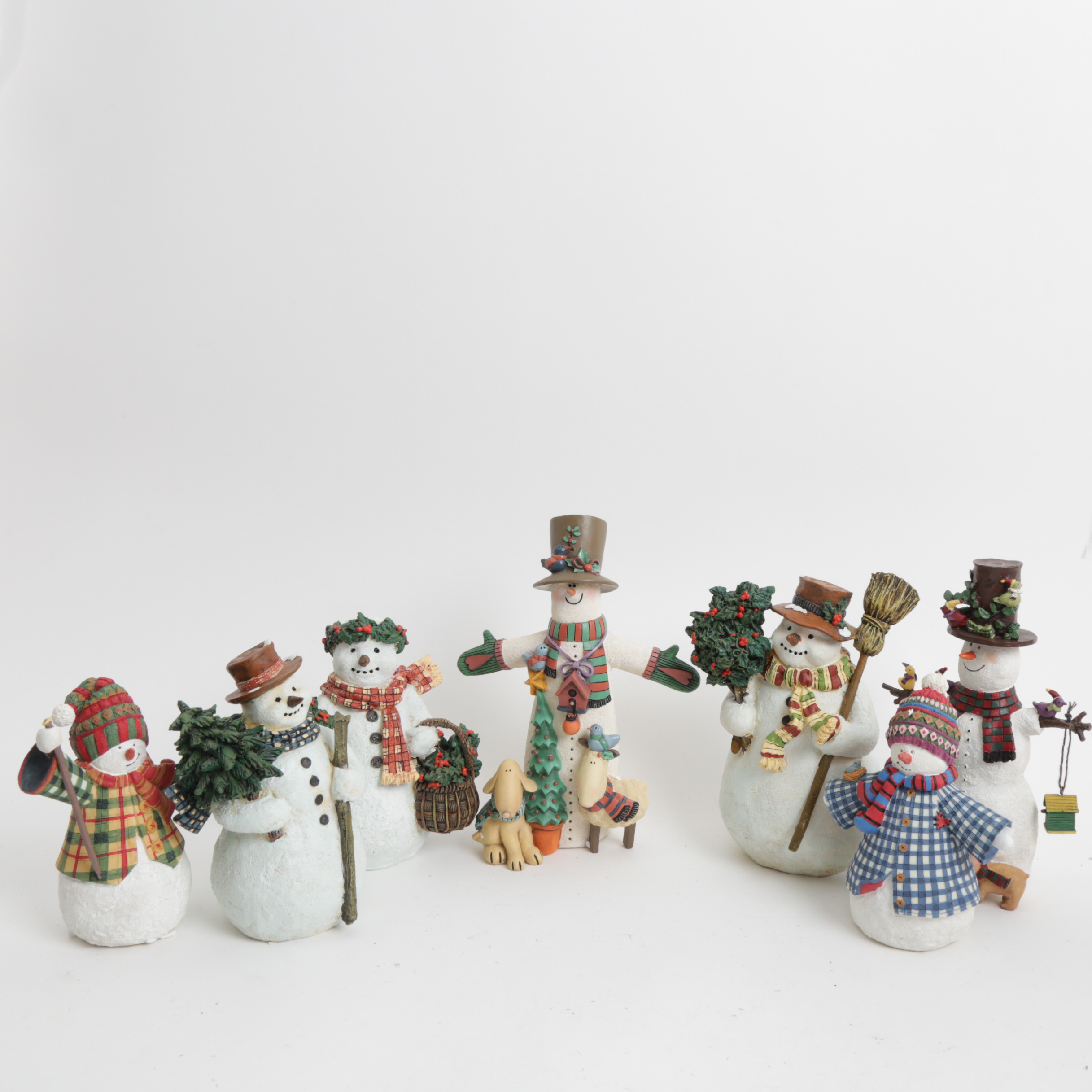 Set of Lang and Wise Snowman Collectibles