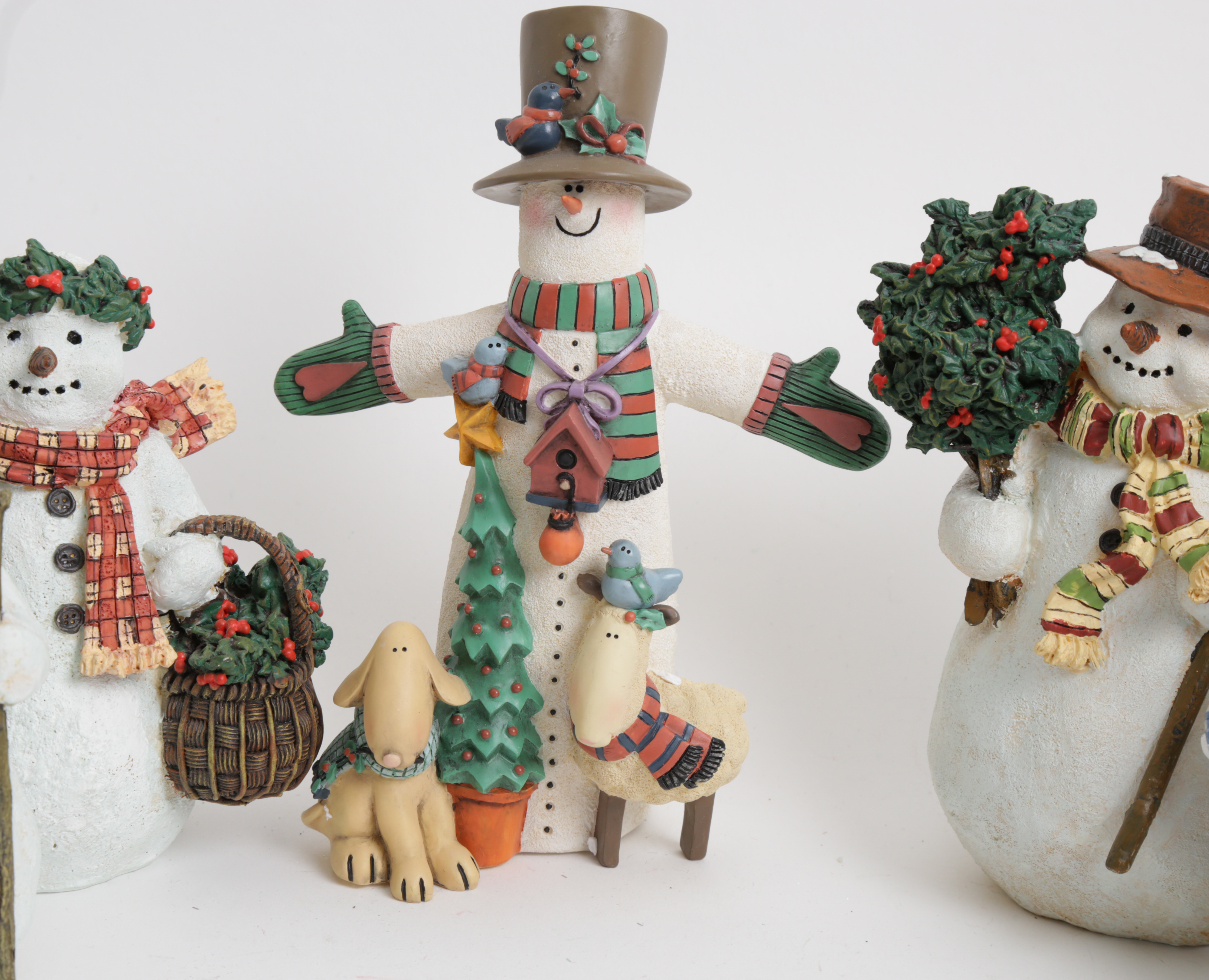 Set of Lang and Wise Snowman Collectibles