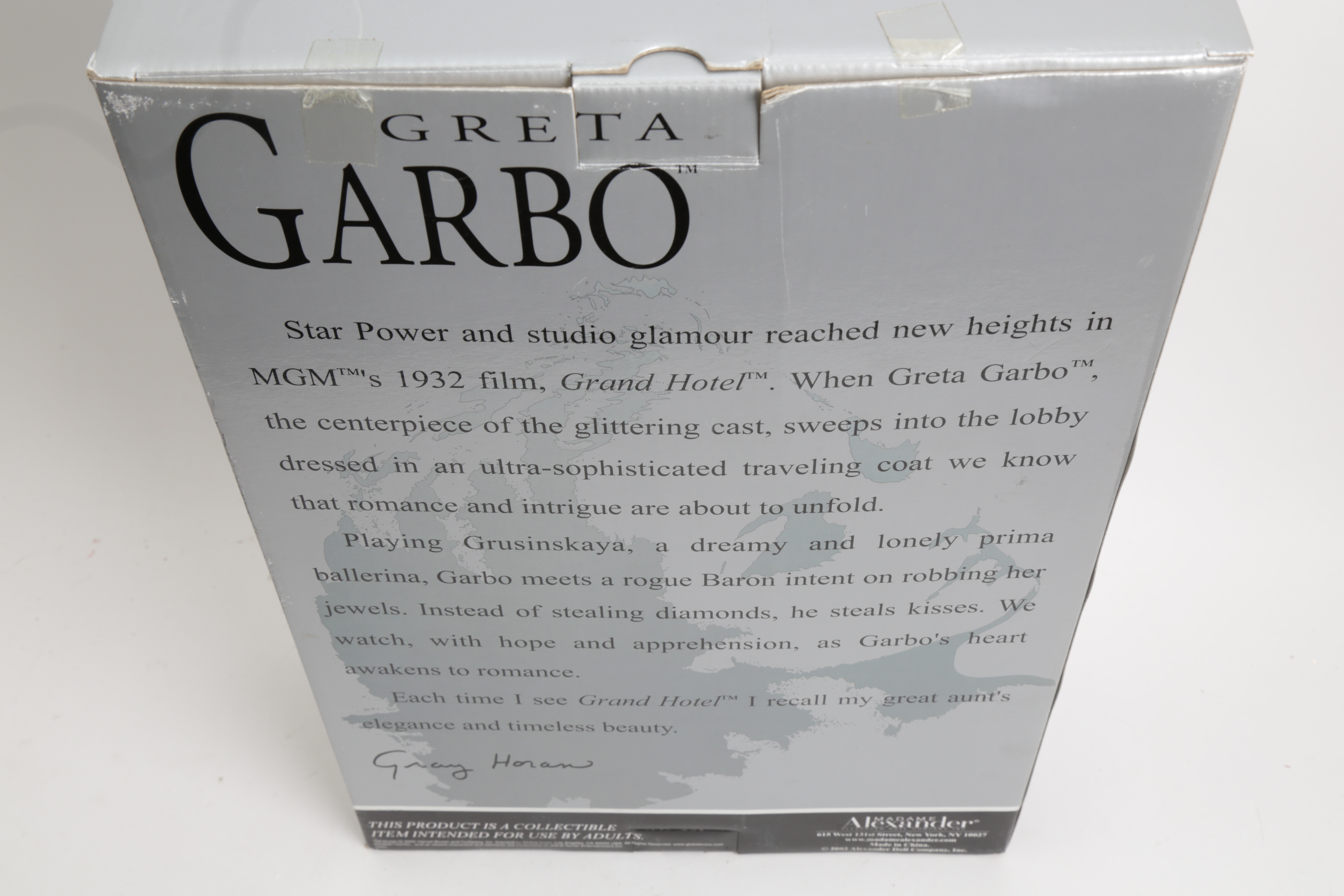 Limited Edition Madame Alexander Greta Garbo "Grand Hotel" Doll