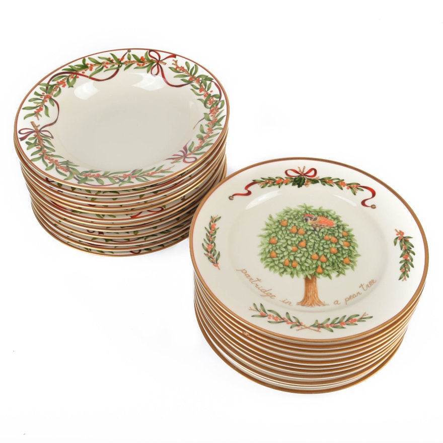 Queensberry by Royal Gallery Holiday Dishes and "Twelve Days of Christmas" Plates