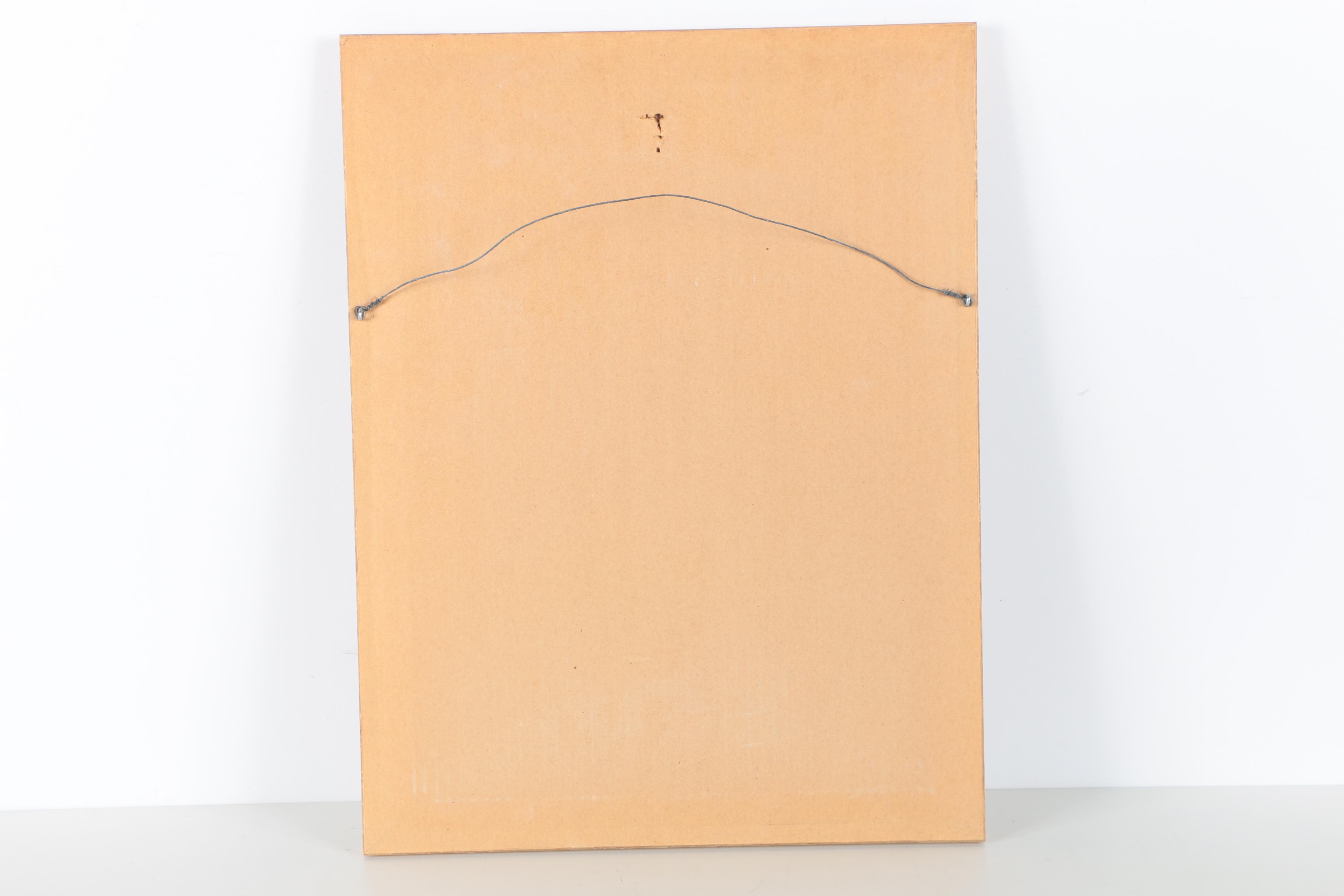 Ink and Watercolor Drawing of a Seated Woman