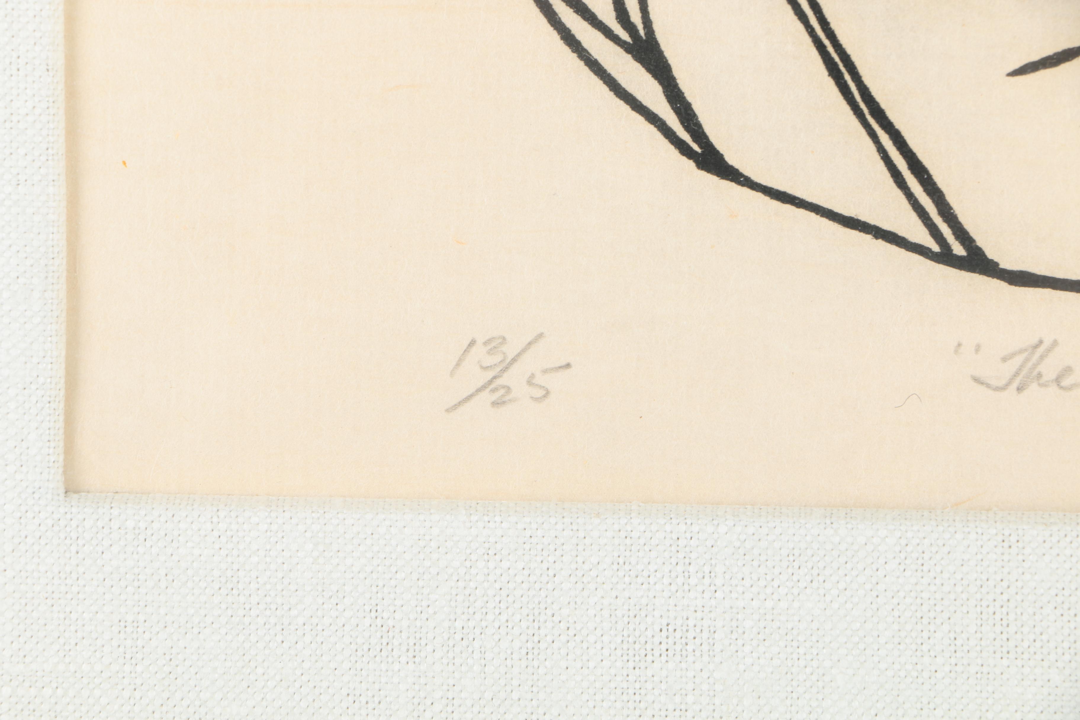 Bruce Carter Limited Edition Woodblock Print "The Sketchbook"