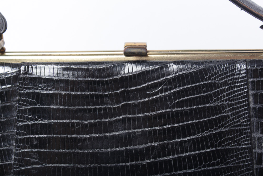 Alligator Skin Vintage Handbag