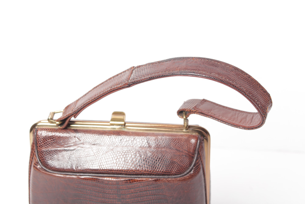 Alligator Skin Handbag by Bass